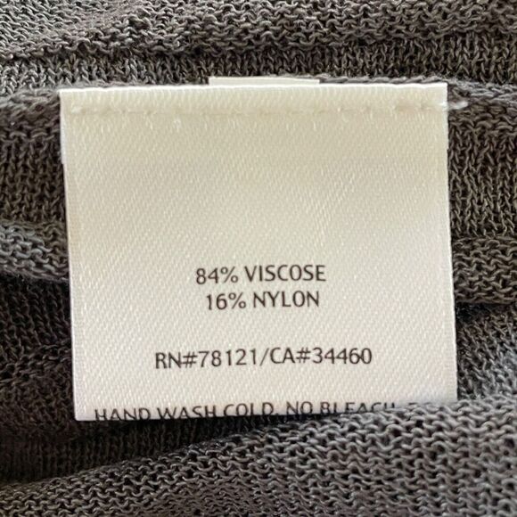 EILEEN FISHER Size Small Dark Gray Long Sleeve Open Pleated Accordion Cardigan - Picture 5 of 8